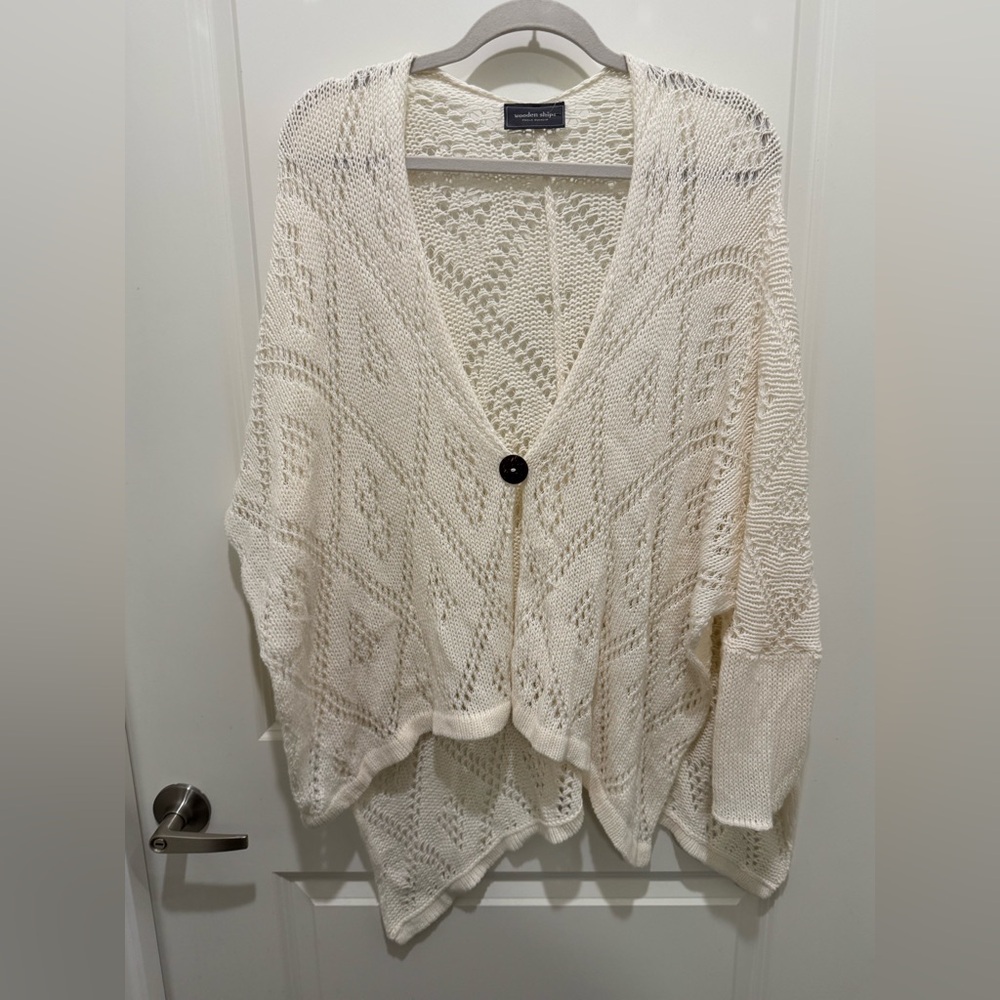 Wooden Ships Cream Knit Cardigan
